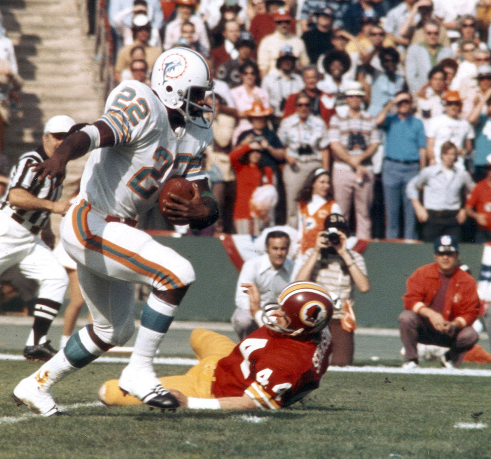 Miami Dolphins running back Eugene &quot;Mercury&quot; Morris in action during the Dolphins&#x27; 14-7 victory over the Washington Redskins in Super Bowl VII.&#xA0;(AP Photo/NFL Photos)