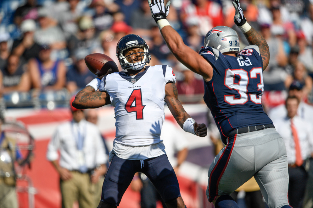 The Houston Texans visit the New England Patriots in a Week 1 matchup.