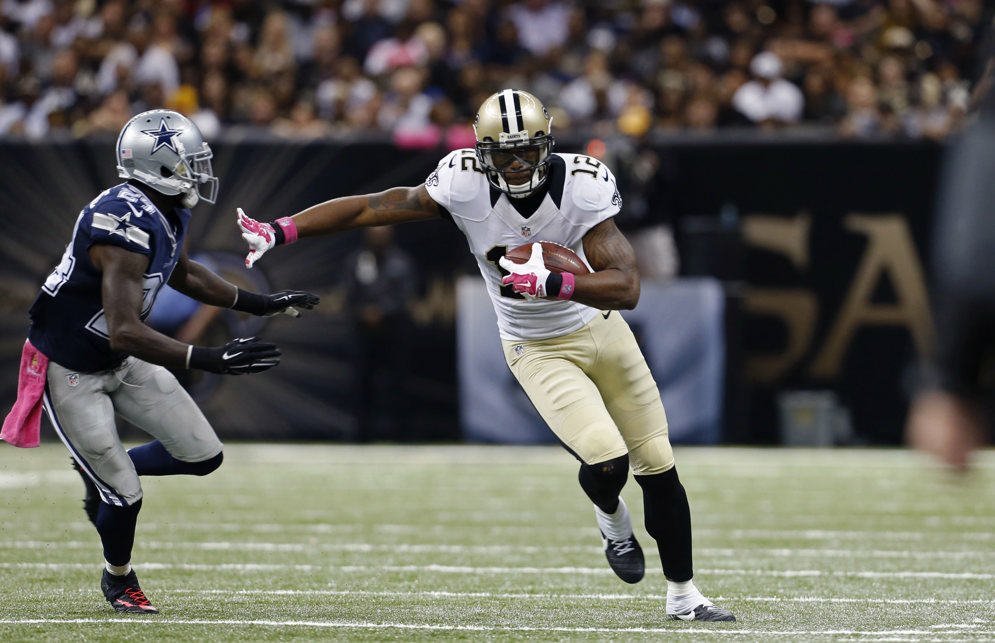 The New Orleans Saints&#xA0;selected Marques Colston with a compensatory pick in the seventh round of the 2006 NFL Draft. (AP Photo/Jonathan Bachman)&#xA;&#xA0;